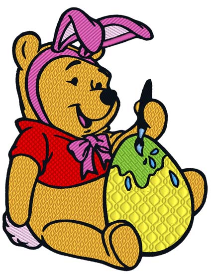 Pooh with Easter Egg